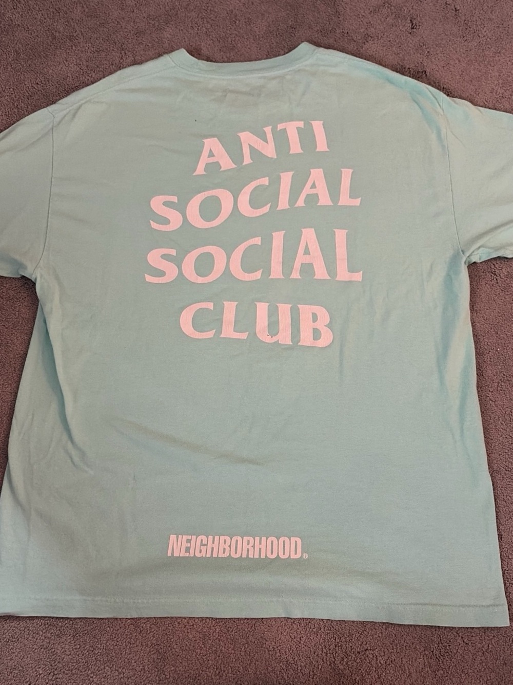 Anti Social Social Club Mint Green Tee with White Logo